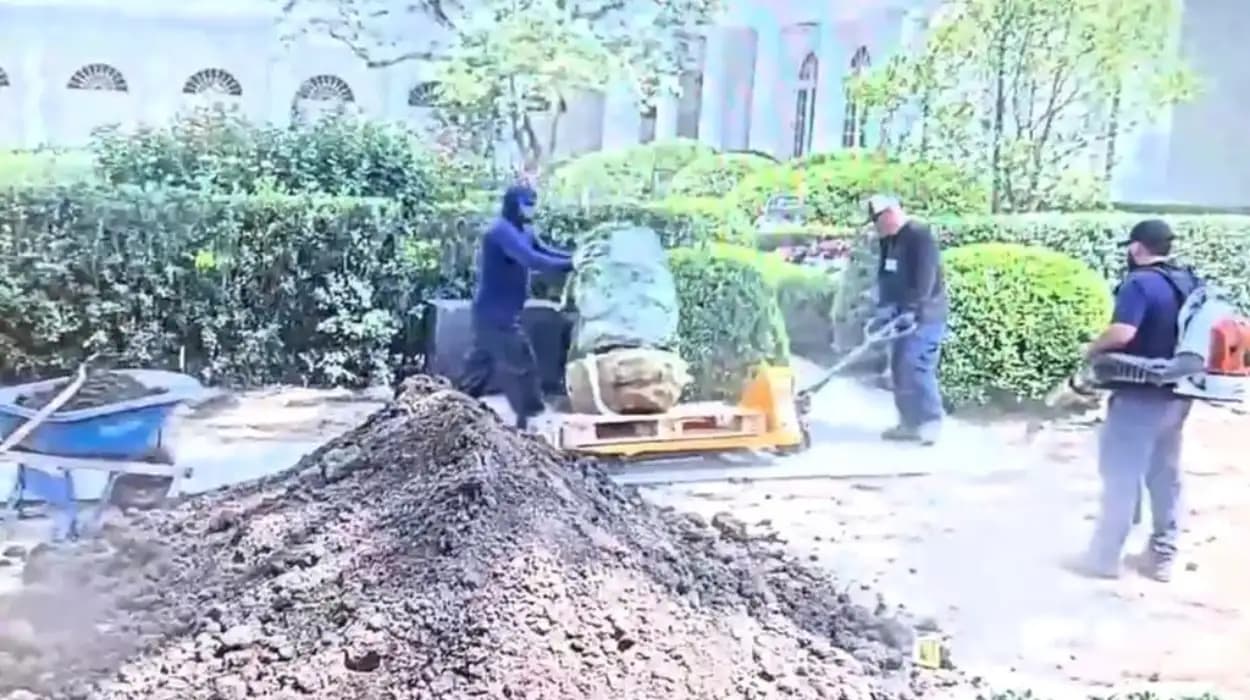 Trump slams contractor over rose garden damage