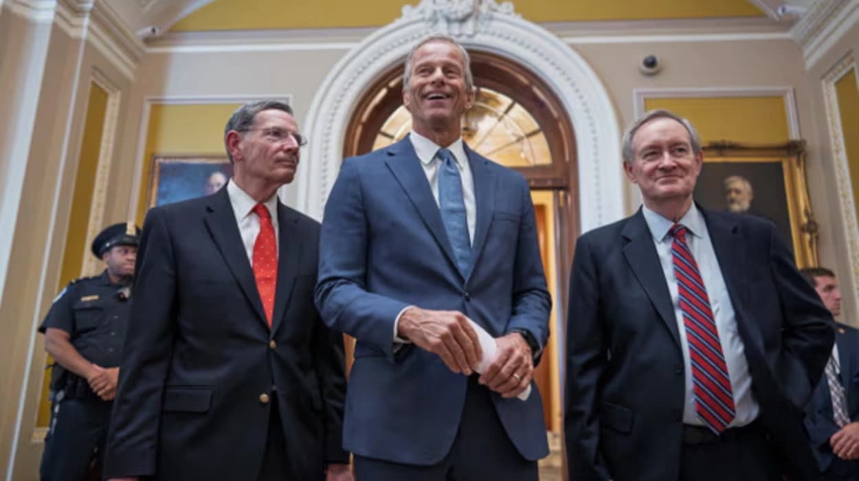 Republicans celebrate new law as Senate moves second bill