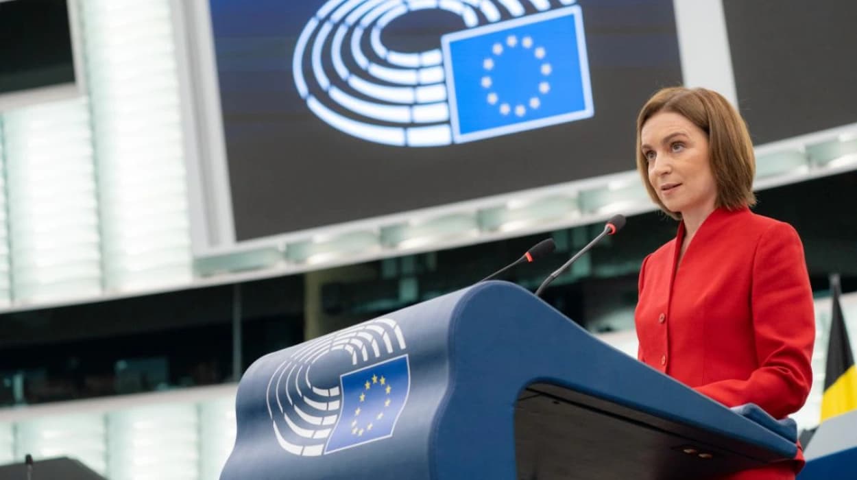 President Maia Sandu Says Russia Wants to Turn Moldova Against Europe