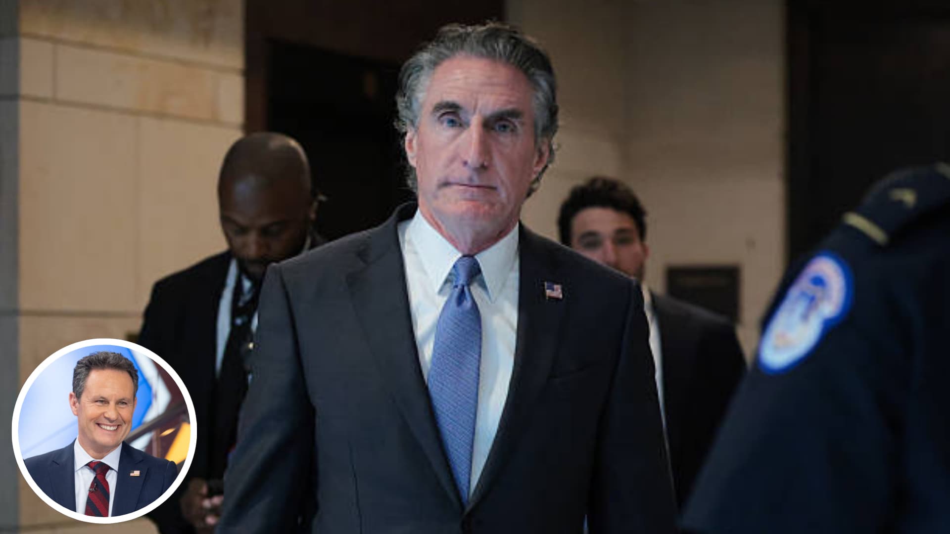 Doug Burgum leads Brian Kilmeade on Statue Liberty tour Image