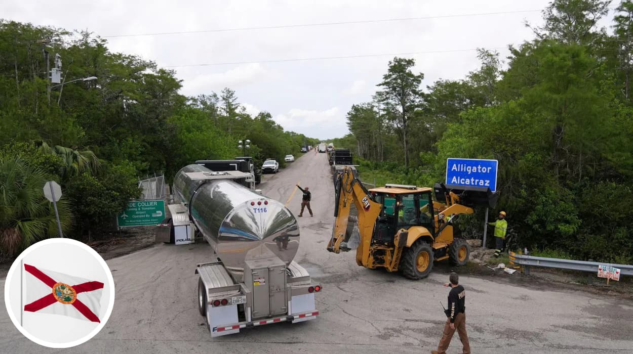 Florida Signs $245M contracts for Alligator Alcatraz sanctuary Image