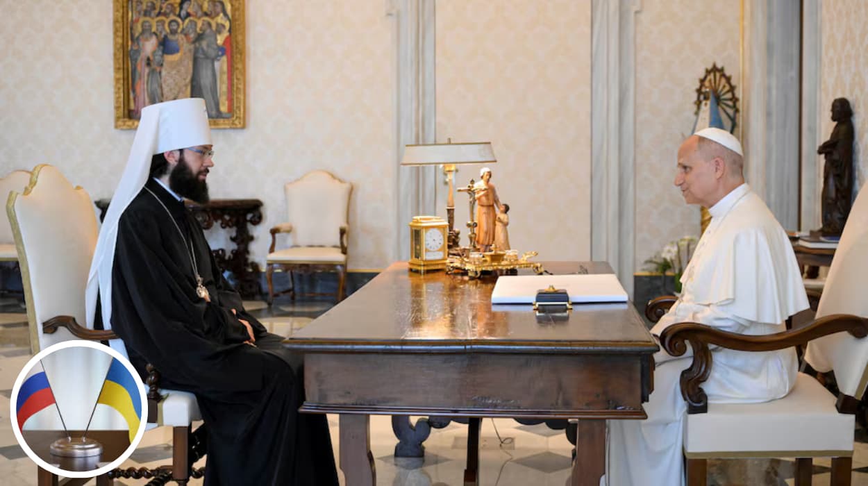 Pope Leo meets Russian orthodox church official amid Ukraine war Image