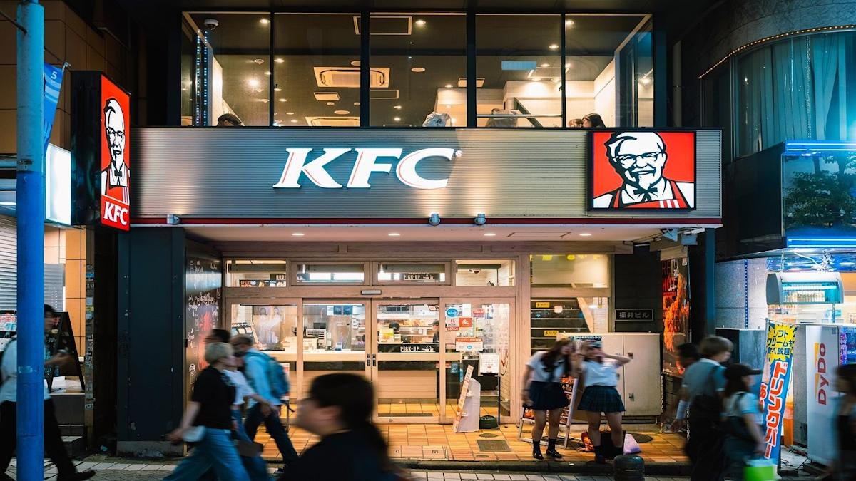 Strategic map highlighting new and upcoming KFC locations across the Asian continent for 2026.
