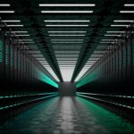 Massive AI data center supporting advanced artificial intelligence systems
