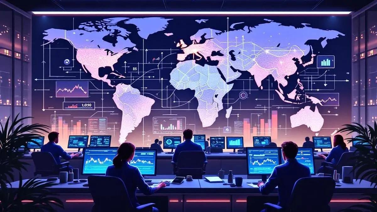 Stock Market Volatility reflected in active Wall Street trading and market fluctuations