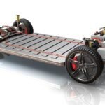 EV platform technology integrated into a modern electric vehicle chassis