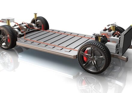 EV platform technology integrated into a modern electric vehicle chassis