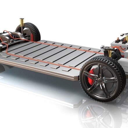 EV platform technology integrated into a modern electric vehicle chassis