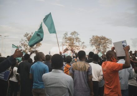 Nigerian citizens gather for official Nigeria repatriation update processing.